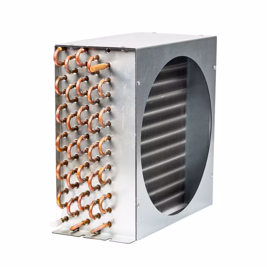 Condensador de tubo de cobre a precio de fábrica para unidad exterior de aire acondicionado